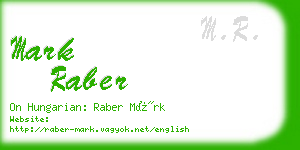 mark raber business card